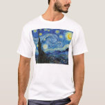 Vincent Van Gogh Sterrennacht  Fine Art T-shirt<br><div class="desc">Vincent Van Gogh Sterrennacht  fijn T-shirt</div>