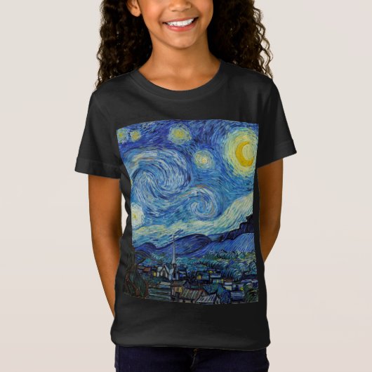 Vincent Van Gogh Sterrennacht  Fine Art T-shirt (Voorkant)