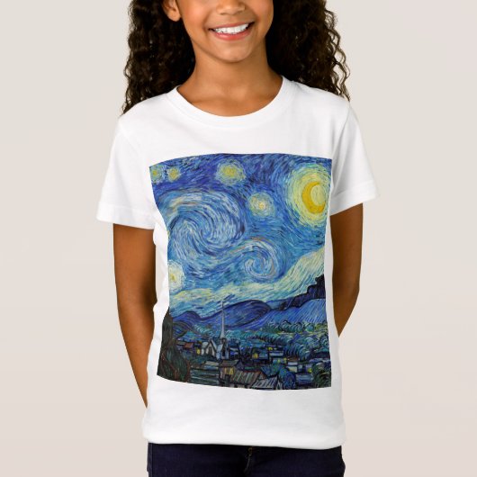Vincent Van Gogh Sterrennacht  Fine Art T-shirt (Voorkant)