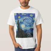 Vincent Van Gogh Sterrennacht Fine Art T-shirt (Voorkant)