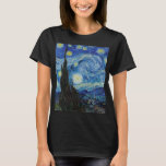 Vincent Van Gogh Sterrennacht  Fine Art T-shirt<br><div class="desc">Vincent Van Gogh Sterrennacht  Fine Art Women's T-Shirt</div>