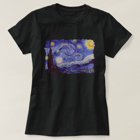 Vincent Van Gogh Sterrennacht  Fine Art T-shirt (Design voorkant)
