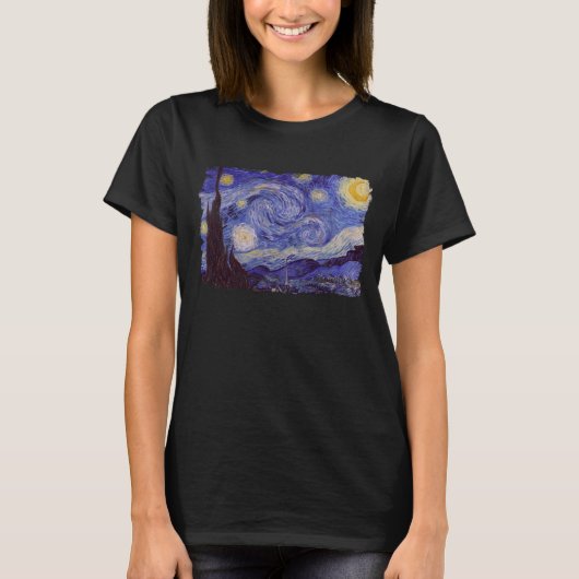 Vincent Van Gogh Sterrennacht  Fine Art T-shirt (Voorkant)