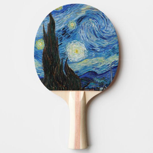 Vincent Van Gogh Sterrennacht  Fine Art Tafeltennisbatje (Voorkant)