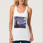 Vincent Van Gogh Sterrennacht  Fine Art Tanktop<br><div class="desc">Vincent van Gogh Sterrennacht Fine Art Painting Sterrennacht is een schilderij van de Nederlandse postpressionist Vincent van Gogh. De blauwe nachtelijke hemel is gevuld met ronddraaiende wolken, sterren en een heldere halve maan. De Sterrennacht is de enige nocturne in de reeks uitzichten uit zijn slaapkamerraam. Beweging: Post-Impressionisme. Prachtige artistieke decoratieve...</div>