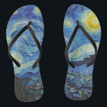 Vincent Van Gogh Sterrennacht  Fine Art Teenslippers<br><div class="desc">Vincent Van Gogh Sterrennacht  Fine Art Teenslippers</div>