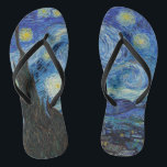 Vincent Van Gogh Sterrennacht  Fine Art Teenslippers<br><div class="desc">Vincent Van Gogh Sterrennacht  Fine Art</div>