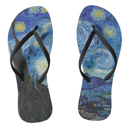Vincent Van Gogh Sterrennacht  Fine Art Teenslippers (Voetbed)