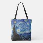 Vincent Van Gogh Sterrennacht  Fine Art Tote Bag (Achterkant)