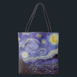 Vincent Van Gogh Sterrennacht  Fine Art Tote Bag<br><div class="desc">Vincent van Gogh Sterrennacht Fine Art Painting Sterrennacht is een schilderij van de Nederlandse postpressionist Vincent van Gogh. De blauwe nachtelijke hemel is gevuld met ronddraaiende wolken, sterren en een heldere halve maan. De Sterrennacht is de enige nocturne in de reeks uitzichten uit zijn slaapkamerraam. Beweging: Post-Impressionisme. Prachtige artistieke decoratieve...</div>
