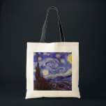 Vincent Van Gogh Sterrennacht  Fine Art Tote Bag<br><div class="desc">Vincent van Gogh Sterrennacht Fine Art Painting Sterrennacht is een schilderij van de Nederlandse postpressionist Vincent van Gogh. De blauwe nachtelijke hemel is gevuld met ronddraaiende wolken, sterren en een heldere halve maan. De Sterrennacht is de enige nocturne in de reeks uitzichten uit zijn slaapkamerraam. Beweging: Post-Impressionisme. Prachtige artistieke decoratieve...</div>