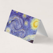 Vincent Van Gogh Sterrennacht  Fine Art Visitekaartje (Achterkant)