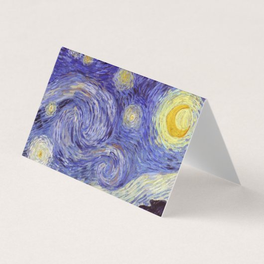 Vincent Van Gogh Sterrennacht  Fine Art Visitekaartje (Voorkant)