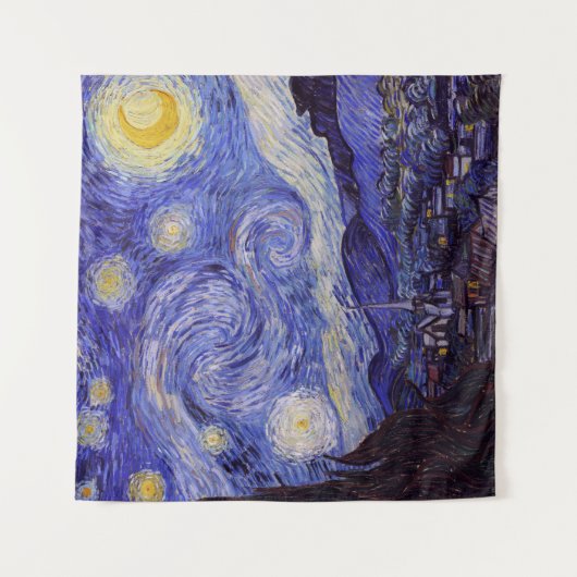 Vincent Van Gogh Sterrennacht  Fine Art Wandkleed (Voorkant)