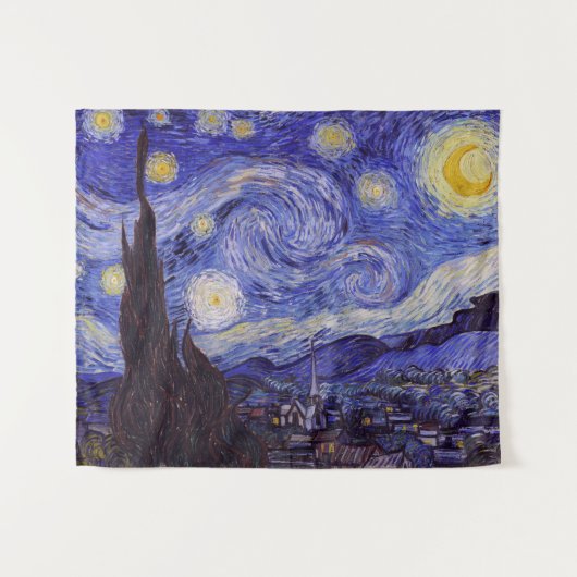 Vincent Van Gogh Sterrennacht  Fine Art Wandkleed (Voorkant (horizontaal))