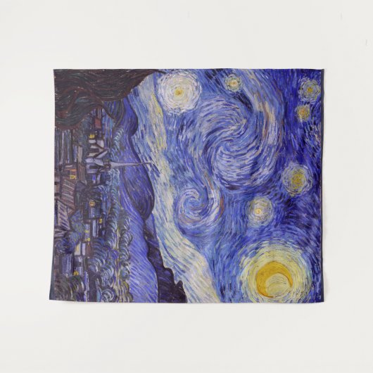 Vincent Van Gogh Sterrennacht  Fine Art Wandkleed (Voorkant (horizontaal))