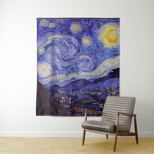 Vincent Van Gogh Sterrennacht  Fine Art Wandkleed (In situ)