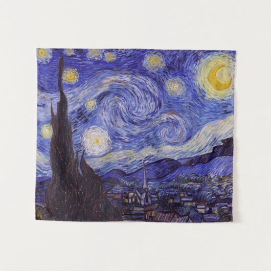 Vincent Van Gogh Sterrennacht  Fine Art Wandkleed (Voorkant (horizontaal))