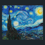 Vincent van Gogh, Sterrennacht Foto Afdruk<br><div class="desc">Sterrennacht,  beroemd schilderij van Vincent van Gogh</div>