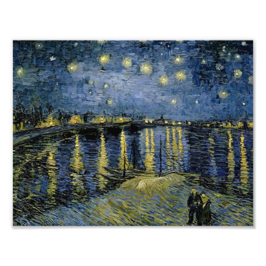 Vincent van Gogh - Sterrennacht Foto Afdruk (Voorkant)