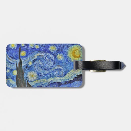 Vincent van Gogh Sterrennacht GalleryHD Fine Art Bagagelabel (Achterkant horizontaal)
