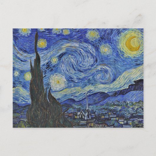 Vincent van Gogh Sterrennacht GalleryHD Fine Art Briefkaart (Voorkant)
