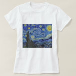 Vincent van Gogh Sterrennacht GalleryHD Fine Art T-shirt<br><div class="desc">Vincent van Gogh. Sterrennacht. c. 1889. Olie op canvas. Kunst origineel meesterwerk van de beroemde Nederlandse Post-Impressionistische kunstenaar Vincent van Gogh.</div>