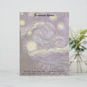 Vincent van Gogh - Sterrennacht Gepersonaliseerd Briefhoofd (Staand voorkant)