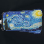 Vincent Van Gogh Sterrennacht Golfheadcover<br><div class="desc">Deze golfhoofdbedekking is voorzien van de iconische schilderende Sterrennacht van 1889 van Vincent van Gogh. Het show een scène uit het uitzicht vanuit zijn slaapkamer in het asiel waar hij verbleef. Het gebruikt rijke blauwe pigmenten, en vrij zeldzaam Indische Gele pigment. Verrassend genoeg lijkt het erop dat hij er niet...</div>