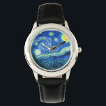 vincent van gogh sterrennacht horloge<br><div class="desc">Van Gogh's beroemde schilderij,  "De Sterrennacht". Van Gogh schilderde tijdens zijn verblijf in het asiel van Saint Remy in de jaren tachtig de rolheuvels en de cyperbomen die hij uit zijn raam zag. Digitaal verbeterd door PixDezines. Copyright © 2008-2016 PixDezines.com™ en PixDezines™ op zazzle.com. Alle rechten voorbehouden.</div>