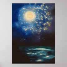 Vincent Van Gogh Sterrennacht in de oceaan
