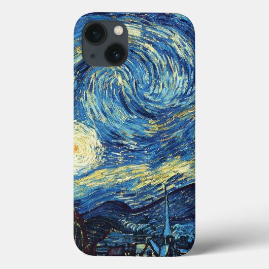 Vincent van Gogh "Sterrennacht" iPhone Case (Achterkant)