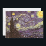 Vincent van Gogh - Sterrennacht Kaart<br><div class="desc">Sterrennacht (1889) van Vincent van Gogh is een post-impressionisme, een schilderij van de natuur van het kunstlandschap. Een uitzicht van een stad in een vallei 's nachts met de wolken die ronddraaien, de sterren die schijnen en een prachtige gouden gele halve maan. Het werd overdag uit het geheugen geschilderd en...</div>