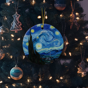 Vincent Van Gogh Sterrennacht Keramische Kunstorna Keramisch Ornament