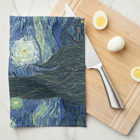 Vincent Van Gogh Sterrennacht Kitchen Towel Theedoek (Quarter Fold)
