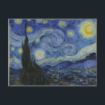 Vincent Van Gogh - Sterrennacht. Kunstschilder Briefkaart<br><div class="desc">Vincent Van Gogh - schilderij van de Sterrennacht.
Klassiek kunstwerk van één van de meest beroemde werelden schilders.
Mooie kleuren en zwellen!</div>