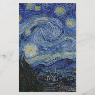 Vincent Van Gogh - Sterrennacht. Kunstschilder Briefpapier