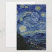 Vincent Van Gogh - Sterrennacht. Kunstschilder Briefpapier (Voorkant / Achterkant)