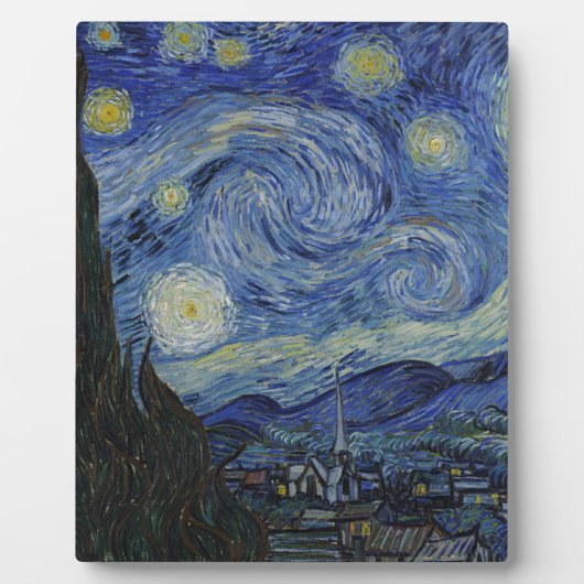 Vincent Van Gogh - Sterrennacht. Kunstschilder Fotoplaat (Voorkant)