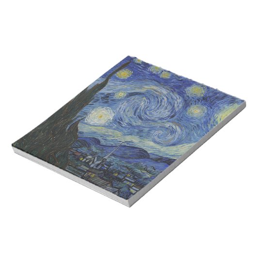 Vincent Van Gogh - Sterrennacht. Kunstschilder Notitieblok (Linkerzijde)