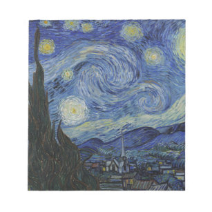 Vincent Van Gogh - Sterrennacht. Kunstschilder Notitieblok