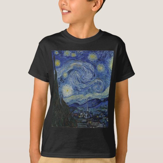 Vincent Van Gogh - Sterrennacht. Kunstschilder T-shirt (Voorkant)