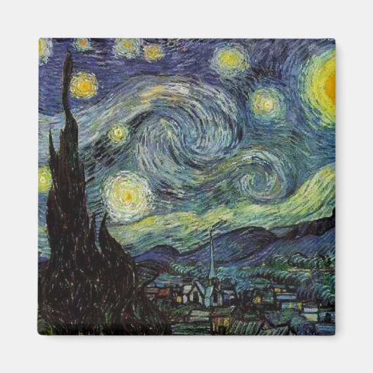 Vincent van Gogh - Sterrennacht Magneet (Voorkant)