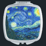 vincent van gogh sterrennacht makeup spiegeltje<br><div class="desc">Van Gogh's beroemde schilderij,  "De Sterrennacht". Van Gogh schilderde tijdens zijn verblijf in het asiel van Saint Remy in de jaren tachtig de rolheuvels en de cyperbomen die hij uit zijn raam zag.  Digitaal verbeterd door PixDezines.  Copyright © 2008-2016 PixDezines.com™ en PixDezines™ op zazzle.com. Alle rechten voorbehouden.</div>