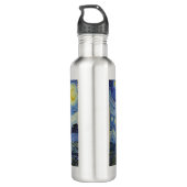 Vincent Van Gogh Sterrennacht meesterwerk Waterfles (Achterkant)