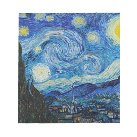 Vincent Van Gogh Sterrennacht Notitieblok (Voorkant)