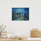 Vincent van Gogh Sterrennacht over de Rhône 1888 Poster (Keuken)