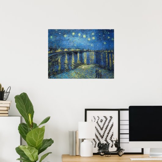 Vincent van Gogh Sterrennacht over de Rhône 1888 Poster (Thuiskantoor)