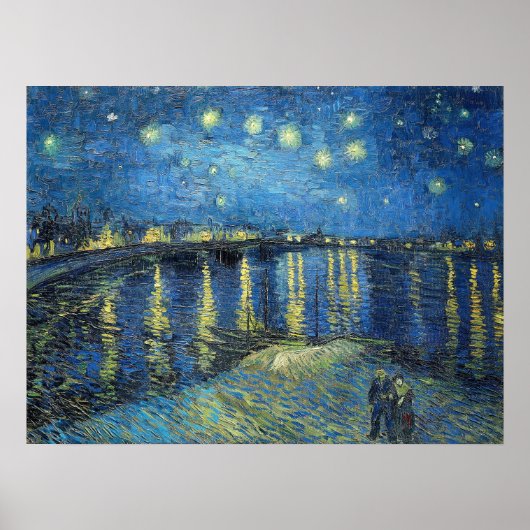 Vincent van Gogh Sterrennacht over de Rhône 1888 Poster (Voorkant)