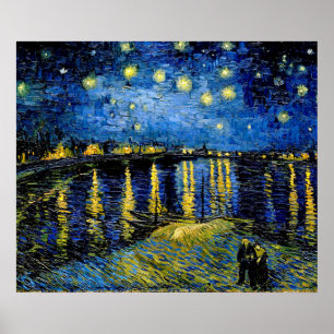 Vincent van Gogh Sterrennacht over de Rhône 1888 Poster